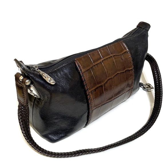 Brighton Two-tone Leather Shoulder Bag - Picture 3 of 12